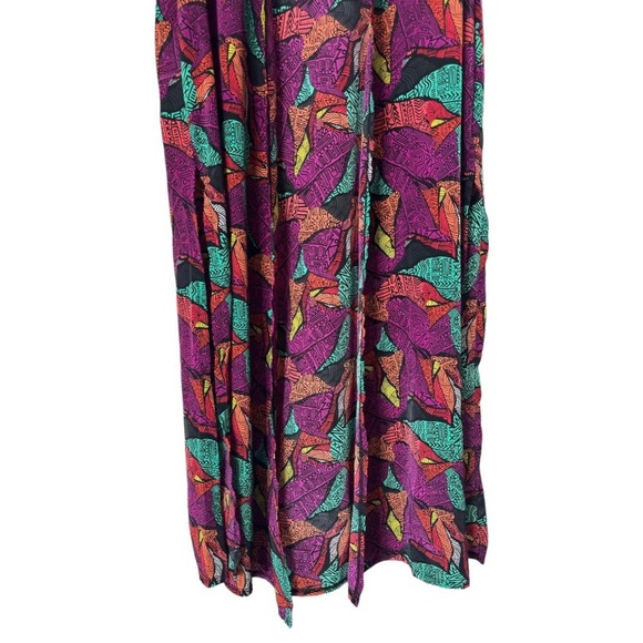 LULAROE Joy Open Front Duster Length Kimono Vest Purple Multi Print Size Small - Picture 5 of 10